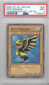 PSA 9 - Yu-Gi-Oh Card - LOB-024 - PETIT DRAGON (common) *1st Edition* - MINT