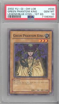 PSA 10 - Yu-Gi-Oh Card - LOB-034 - GREEN PHANTOM KING (common) *1st Edition* - GEM MINT