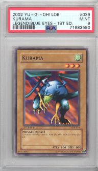 PSA 9 - Yu-Gi-Oh Card - LOB-039 - KURAMA (common) *1st Edition* - MINT