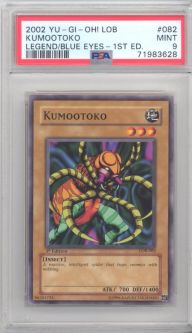 PSA 9 - Yu-Gi-Oh Card - LOB-082 - KUMOOTOKO (common) *1st Edition* - MINT