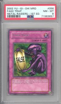 PSA 8 - Yu-Gi-Oh Card - MRD-056 - FAKE TRAP (rare) *1st Edition* - NM-MT