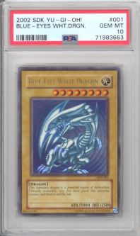 PSA 10 - Yu-Gi-Oh Card - SDK-001- BLUE EYES WHITE DRAGON (ultra rare holo) - GEM MINT