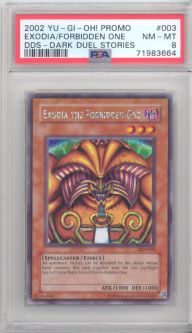 PSA 8 - Yu-Gi-Oh Card - DDS-003 - EXODIA THE FORBIDDEN ONE (secret rare holo) - NM-MT