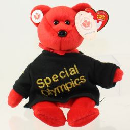 TY Beanie Baby - CANADA the Bear (Special Olympics w/ Black Shirt & Pin) (8.5 inch)