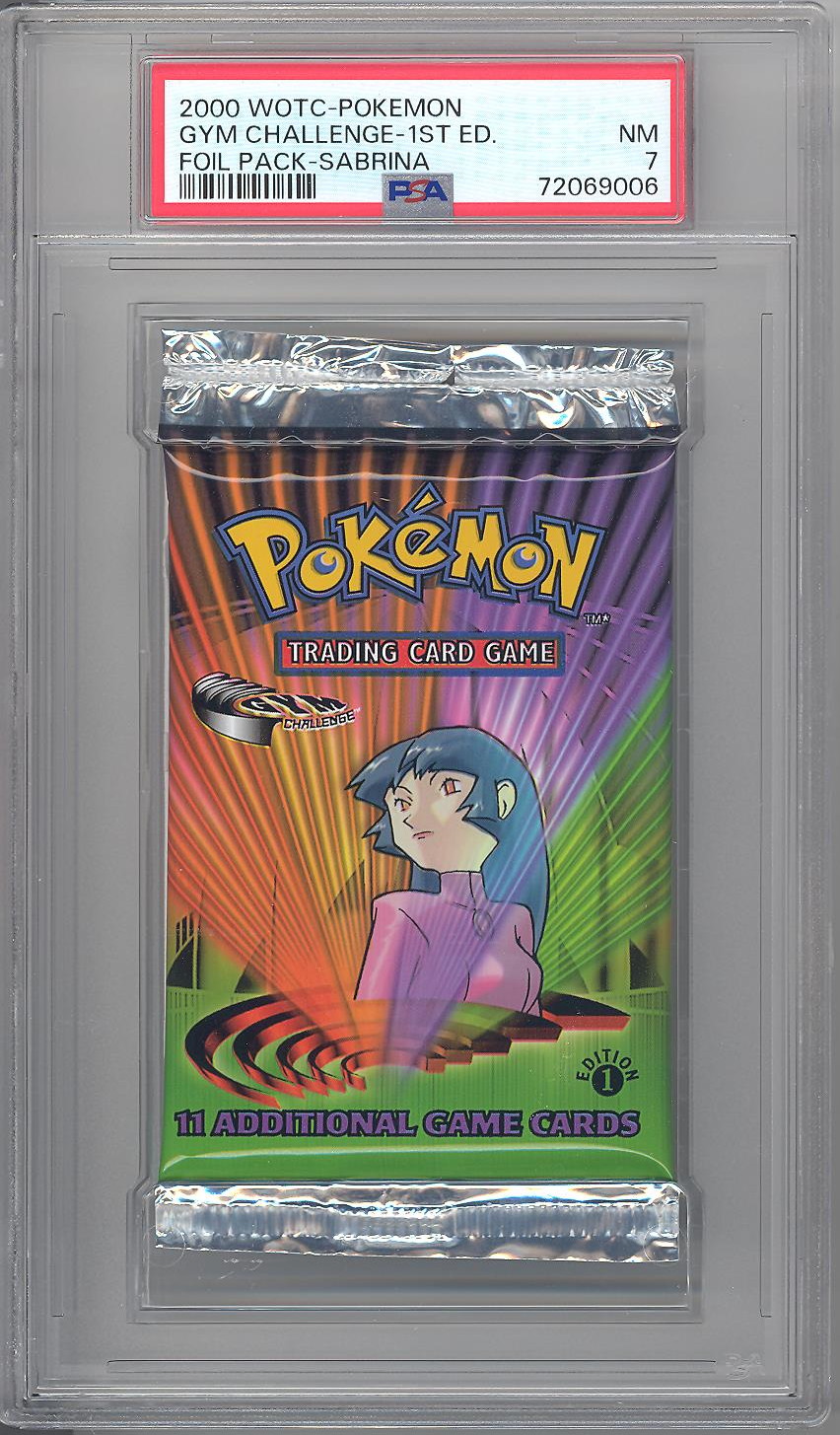 PSA 7 Pokemon Cards GYM CHALLENGE Booster Pack (1st Edition