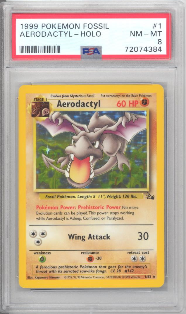 Aerodactyl CGC 8.5 (9103) 16/62 - Pokemon Graded Cards » Fossil 1st Edition  - Graded Power