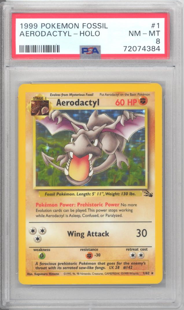 Aerodactyl - Japanese Fossil CGC 8 Holo Rare Pokemon - NM/MINT