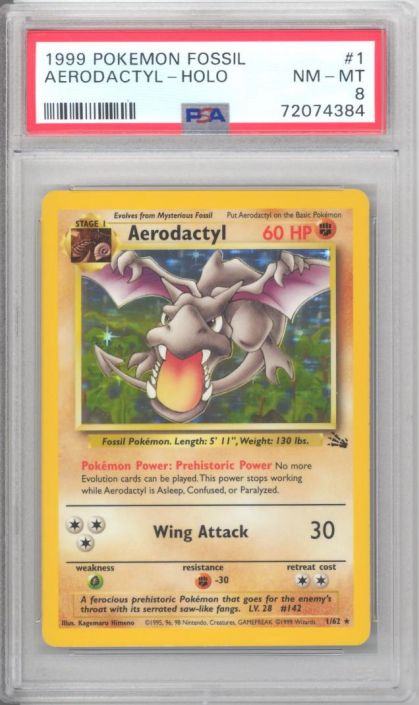  Pokemon - Aerodactyl (1) - Fossil - Holo : Toys & Games