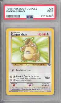 PSA 9 - Pokemon Card - Jungle 21/64 - KANGASKHAN (rare) - MINT