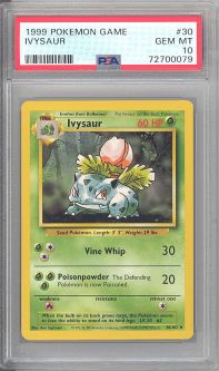 PSA 10 - Pokemon Card - Base 30/102 - IVYSAUR (uncommon) - GEM MINT