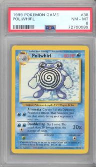 PSA 8 - Pokemon Card - Base 38/102 - POLIWHIRL (uncommon) - NM-MT