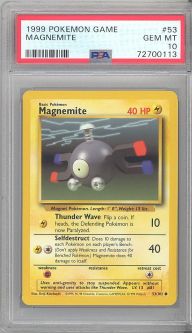 PSA 10 - Pokemon Card - Base 53/102 - MAGNEMITE (common) - GEM MINT
