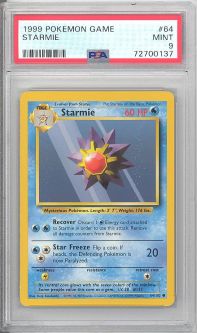 PSA 9 - Pokemon Card - Base 64/102 - STARMIE (common) - MINT