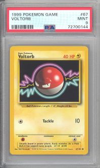 PSA 9 - Pokemon Card - Base 67/102 - VOLTORB (common) - MINT