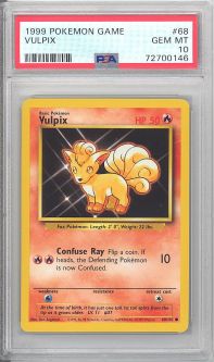 PSA 10 - Pokemon Card - Base 68/102 - VULPIX (common) - GEM MINT