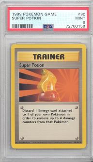 PSA 9 - Pokemon Card - Base 90/102 - SUPER POTION (uncommon) - MINT