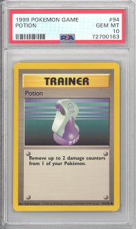 PSA 10 - Pokemon Card - Base 94/102 - POTION (common) - GEM MINT