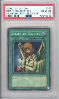 PSA 10 - Yu-Gi-Oh Card - SDP-040- GRACEFUL CHARITY (super rare holo) - GEM MINT