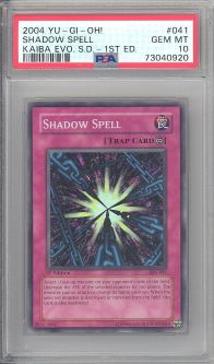 PSA 10 - Yu-Gi-Oh Card - SKE-041 - SHADOW SPELL (super rare holo) *1st Edition* - GEM MINT