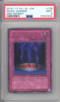 PSA 9 - Yu-Gi-Oh Card - MRD-128 - MAGIC JAMMER (ultra rare holo) - MINT