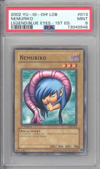 PSA 9 - Yu-Gi-Oh Card - LOB-013 - NEMURIKO (common) *1st Edition* - MINT