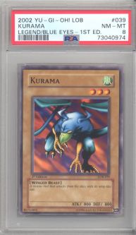 PSA 8 - Yu-Gi-Oh Card - LOB-039 - KURAMA (common) *1st Edition* - NM-MT