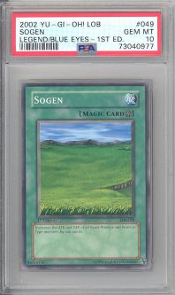 PSA 10 - Yu-Gi-Oh Card - LOB-049 - SOGEN (common) *1st Edition* - GEM MINT