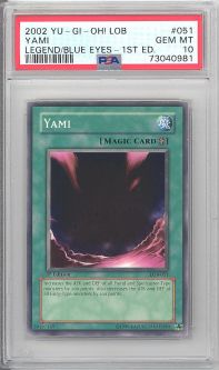 PSA 10 - Yu-Gi-Oh Card - LOB-051 - YAMI (common) *1st Edition* - GEM MINT