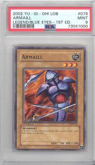 PSA 9 - Yu-Gi-Oh Card - LOB-079 - ARMAILL (common) *1st Edition* - MINT