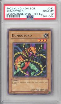 PSA 10 - Yu-Gi-Oh Card - LOB-082 - KUMOOTOKO (common) *1st Edition* - GEM MINT