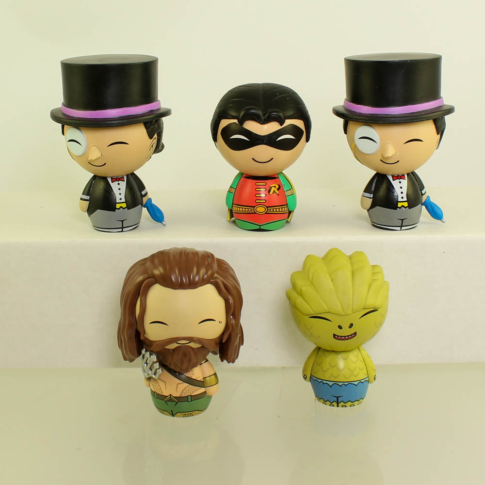 Funko Dorbz Vinyl Figure - DC Comics LOT OF 5 (Aquaman Robin) *NON-MINT - LOOSE*
