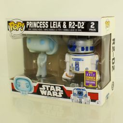 Funko POP! Star Wars Vinyl Bobble Figure 2-Pack - PRINCESS LEIA & R2-D2 (Exclusive) *NON-MINT BOX*
