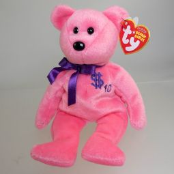 TY Beanie Baby - BILLIONAIRE Bear #10 (Signed by TY Warner - #'d/457)