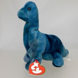 TY Beanie Baby - BRONTY the Dinosaur (3rd Gen Hang Tag - 99% Mint)