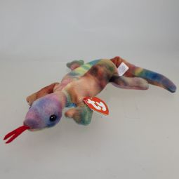 TY Beanie Baby - LIZZY the Lizard (Ty-Dyed Version) (3rd Gen Hang Tag - MWMTs)