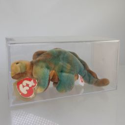 Authenticated TY Beanie Baby - STEG the Dinosaur (3rd Gen Hang Tag - MCMTs)