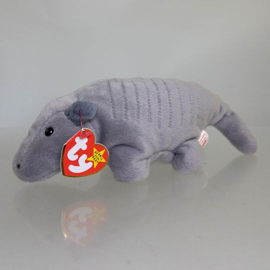 TY Beanie Baby TANK the Armadillo (9 Lines No Shell) (4th Gen