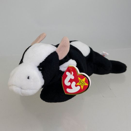 TY Beanie Baby DAISY the Cow 9 inch Made in Indonesia MWMT