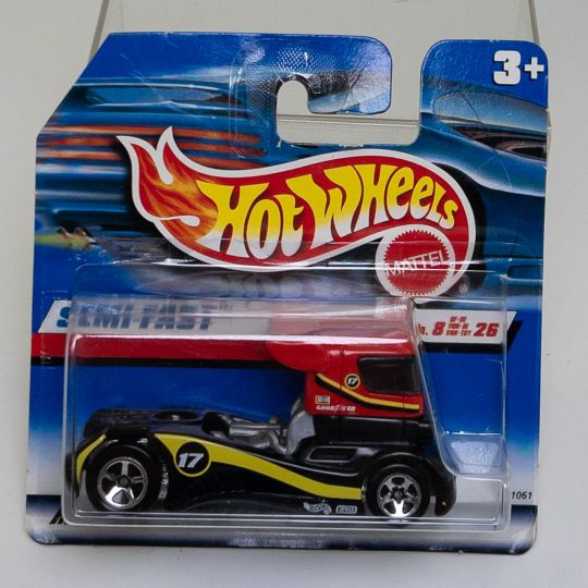 Mattel Hot Wheels 1998 Mattel Wheels Semi Fast Black Red 8 26