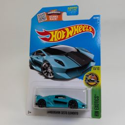 Mattel - Hot Wheels - 2015 HW Exotics Lanborghini Sesto Elemento 10/10 *NON-MINT*