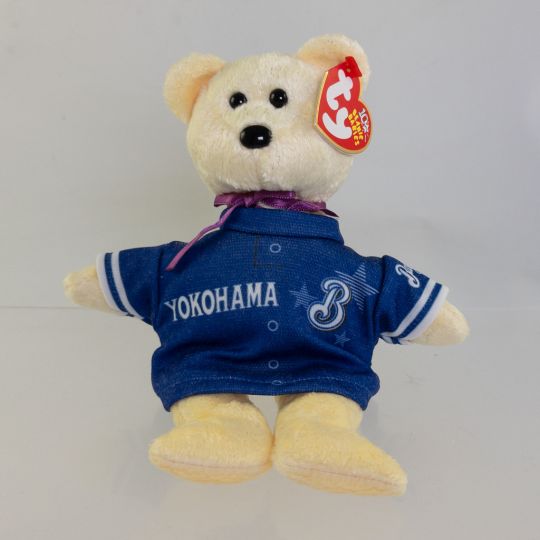 TY Beanie Baby MOTHER the Bear w/ Yokohama Bay Stars Shirt 204
