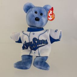 TY Beanie Baby - PEACE the Blue Bear ( w/ Yokohama Bay Stars Shirt 452/1000 ) (Japan Exclusive)