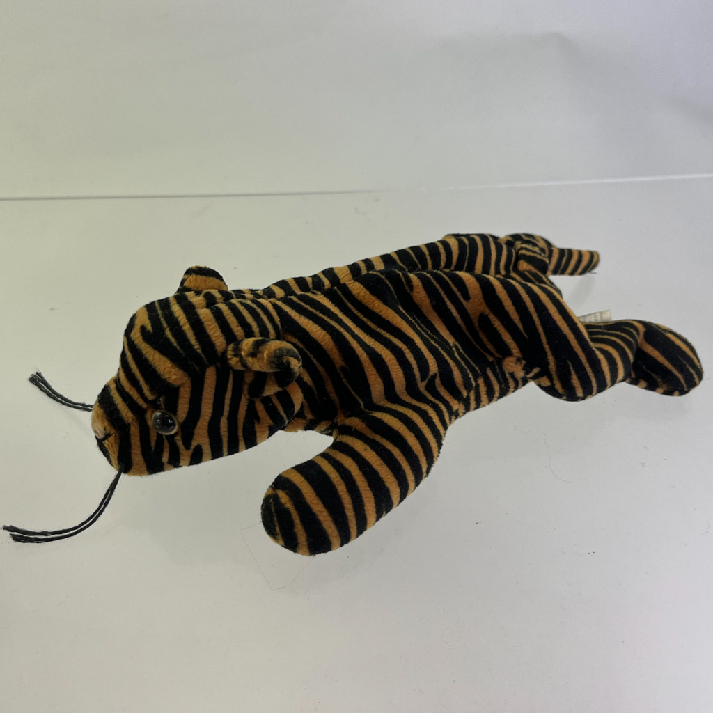 TY Beanie Baby - STRIPES the Tiger (Dark Version) (No Hang Tag - 1st Gen Tush Tag)