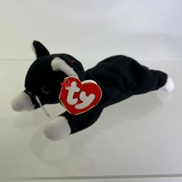 TY Beanie Baby - ZIP the Black Cat (3rd Gen Hang Tag - Creased Tag)