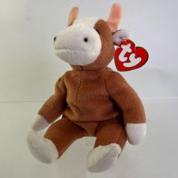TY Beanie Baby - BESSIE the Cow (3rd Gen Hang Tag - MWCTs)