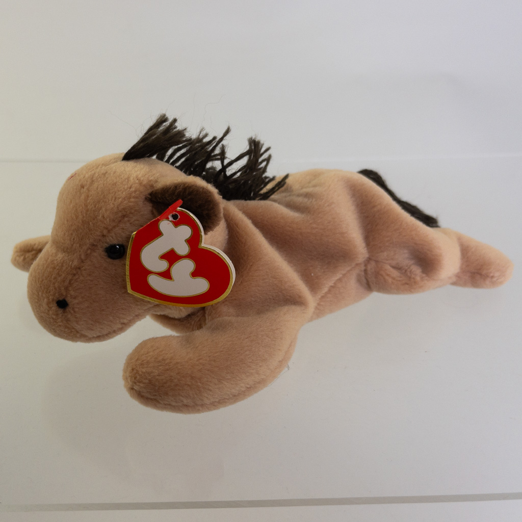 TY Beanie Baby - DERBY the Horse (Fine Mane Version) (3rd Gen Hang Tag - MWMTs)