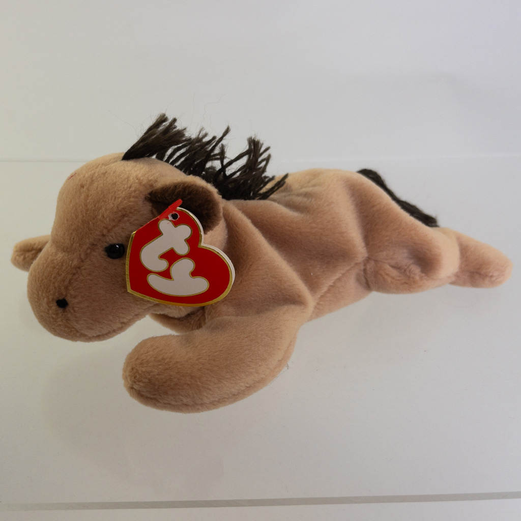 TY Beanie Baby DERBY the Horse (Fine Mane Version) (3rd Gen Hang Tag