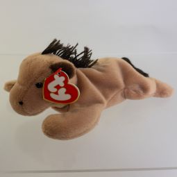 TY Beanie Baby - DERBY the Horse (Fine Mane Version) (3rd Gen Hang Tag - MWMTs)