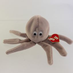 TY Beanie Baby - INKY the Octopus (Tan Version - No Mouth) (2nd Gen Hang Tag - MWNMTs)