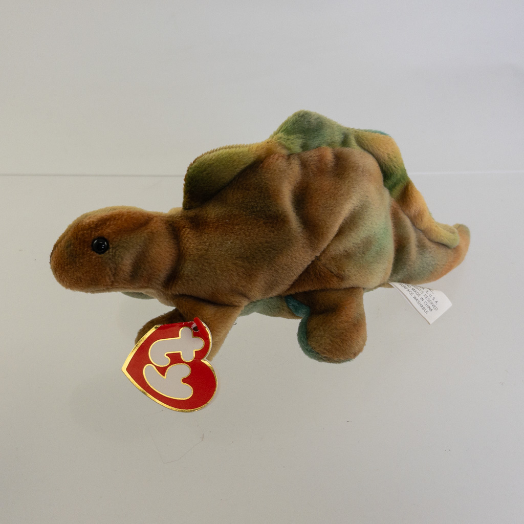 TY Beanie Baby - STEG the Dinosaur (3rd Gen Hang Tag - MWNMTs)